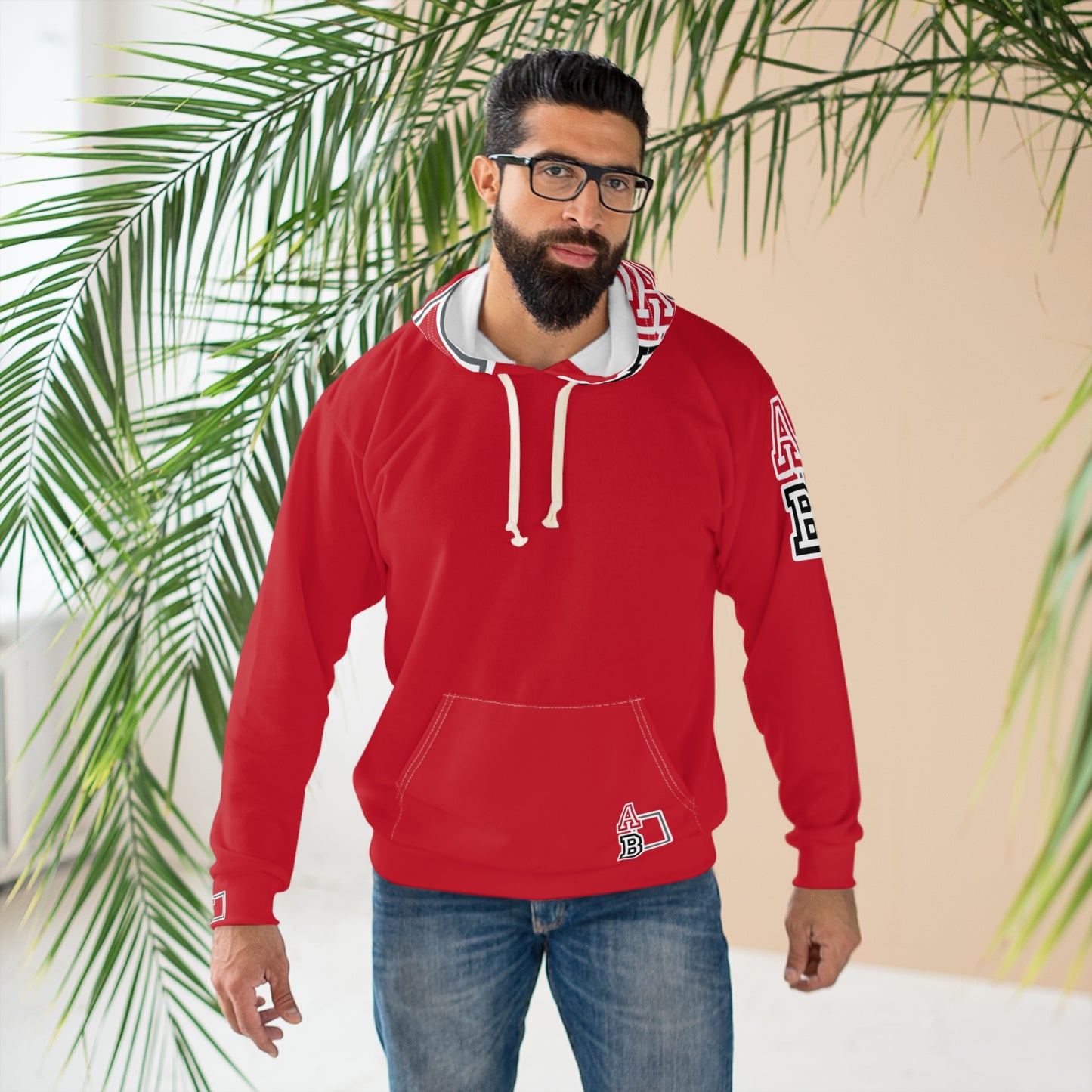 Copy of ABJ Greek Red AOP Unisex Pullover Hoodie