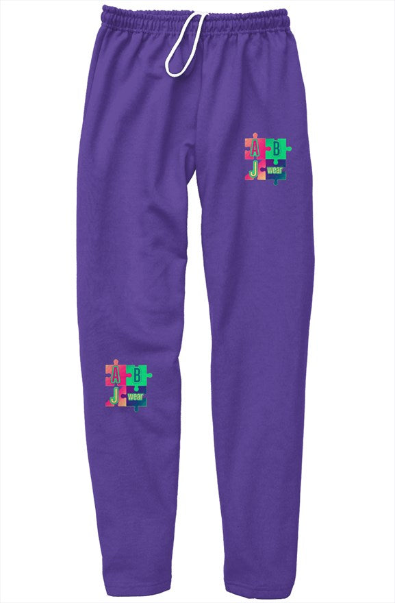 Tri color puzzle relaxed sweatpants