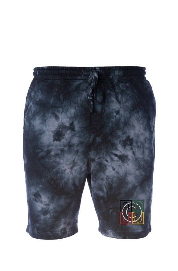 ABJ Black Tie Dye Fleece Shorts