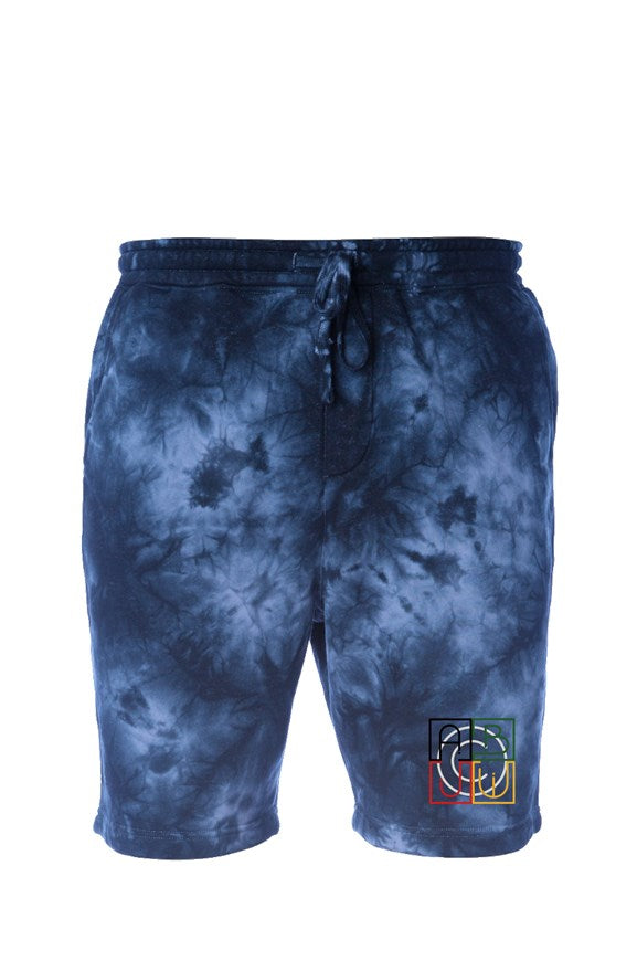 ABJ Blue Tie Dye Fleece Shorts