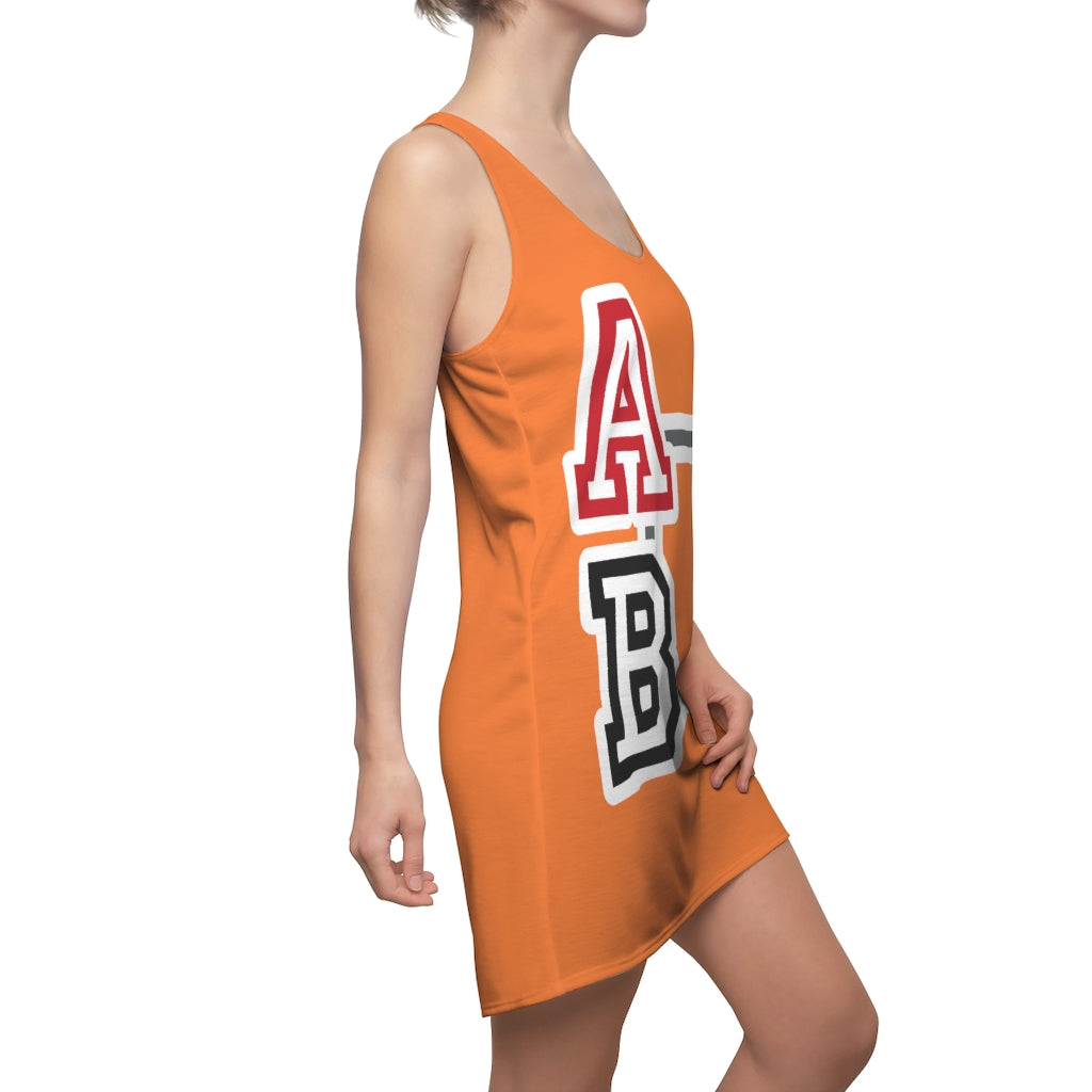 ABJ Women's (Crusta/Orange) Cut & Sew Racerback Dress