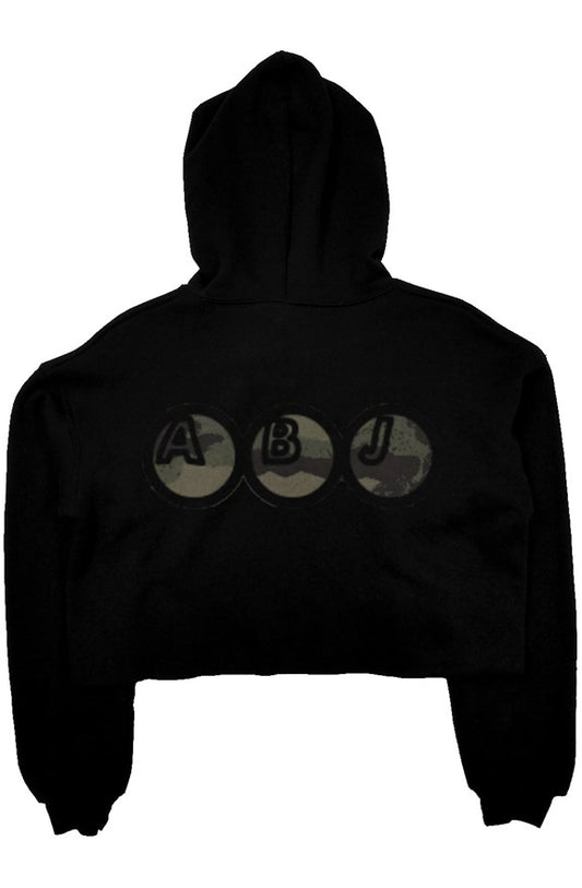 ABJ Army crop fleece hoodie