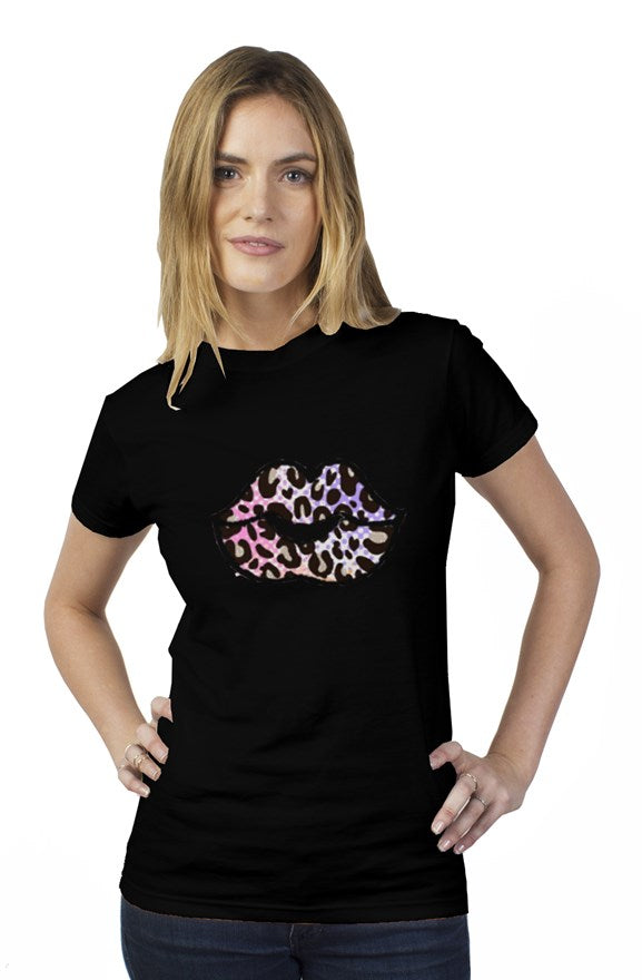 Colorful Leopard womens t shirt