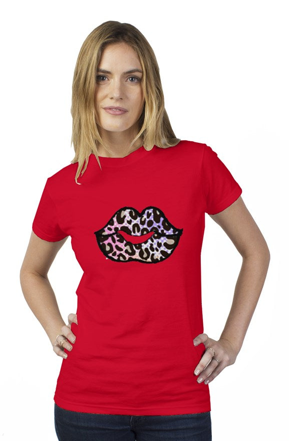 Colorful Leopard womens t shirt