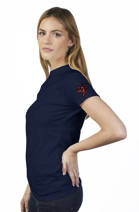 Red decorative womens t shirt