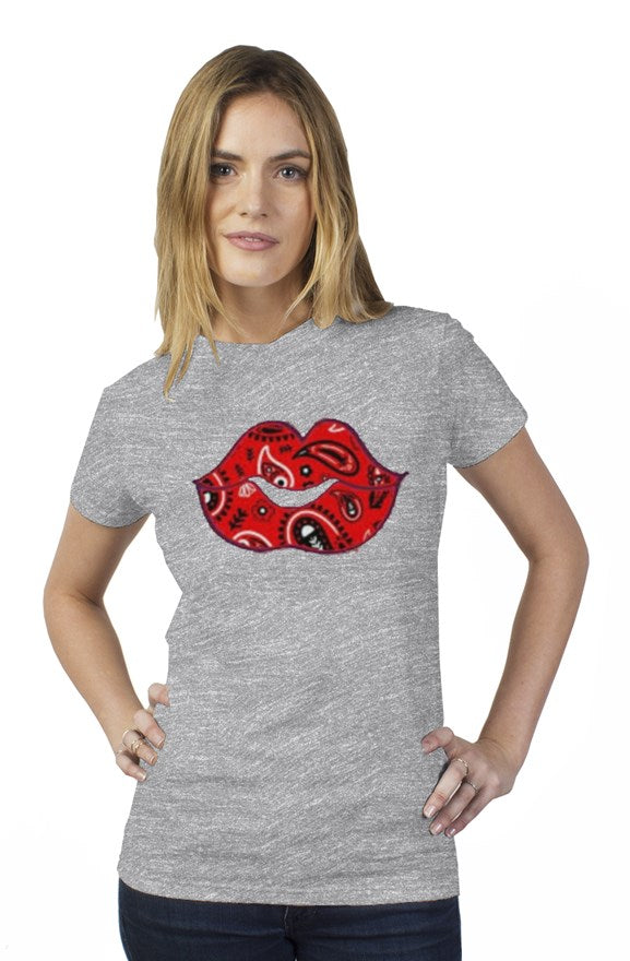 Red decorative womens t shirt