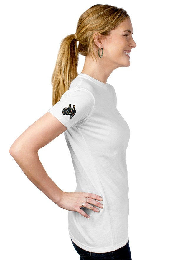 ABJ kiss Yellow  ladies blend tee