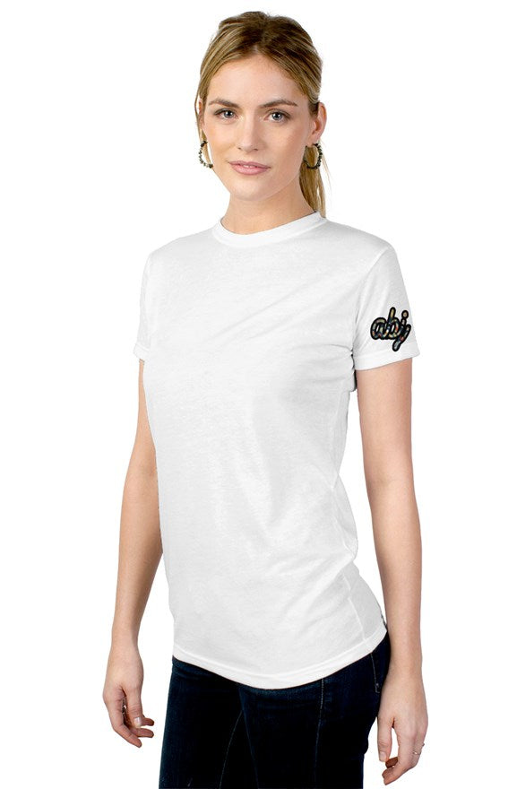 ABJ kiss Yellow  ladies blend tee