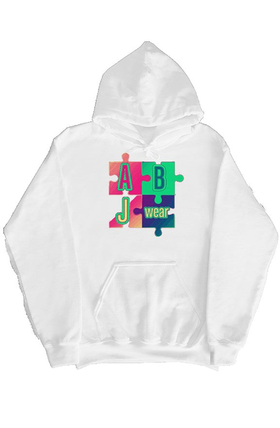 Tri color puzzle pullover hoody