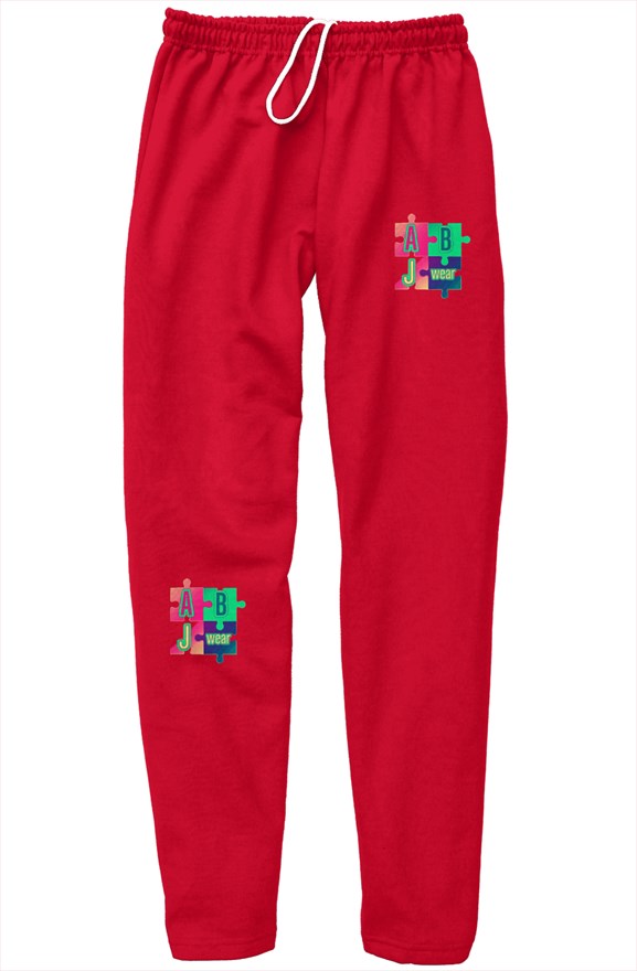 Tri color puzzle relaxed sweatpants