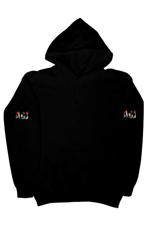 Black Grey and Red Jigsaw pullover hoody