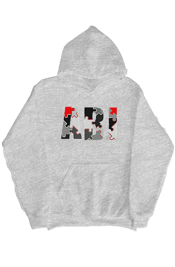 Black Grey and Red Jigsaw pullover hoody