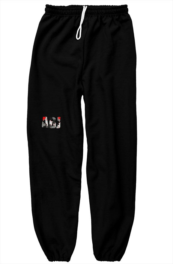 Black Grey and Red Jigsaw classic sweatpants