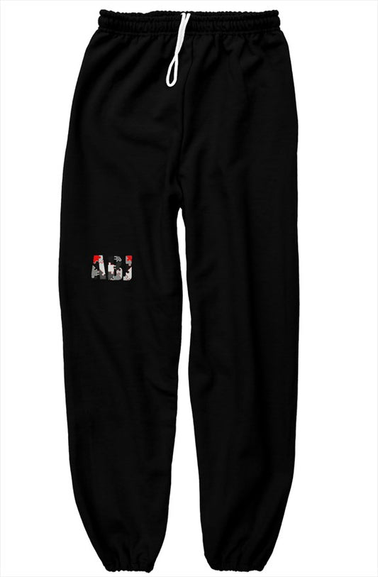 Black Grey and Red Jigsaw classic sweatpants