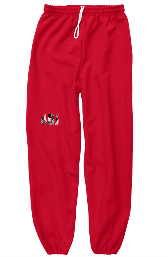 Black Grey and Red Jigsaw classic sweatpants