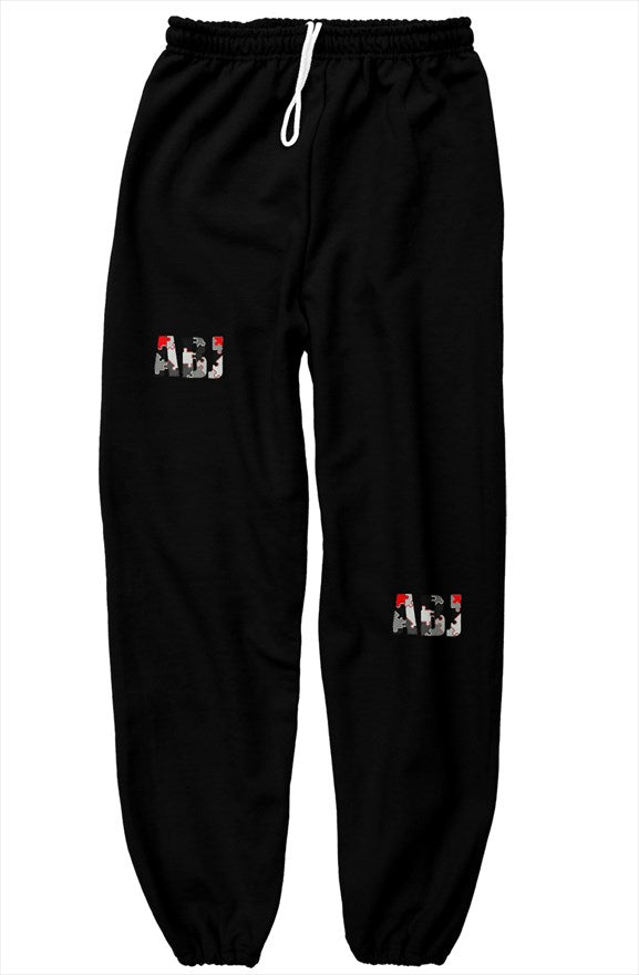 Black Grey and Red Jigsaw classic sweatpants