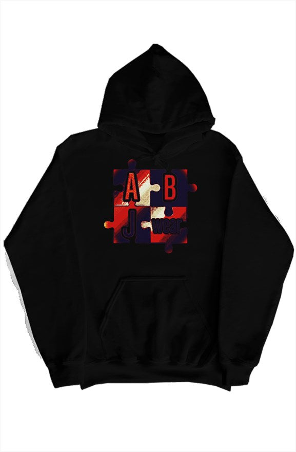 ABJ Black and Red puzzle pullover hoody