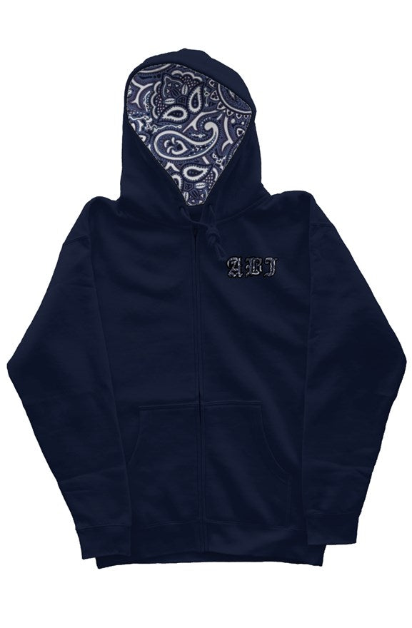 ABJ Blue Scarf zip hoody