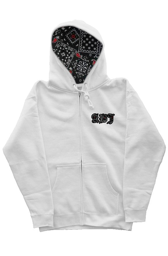 ABJ Black Square Scarf zip hoody