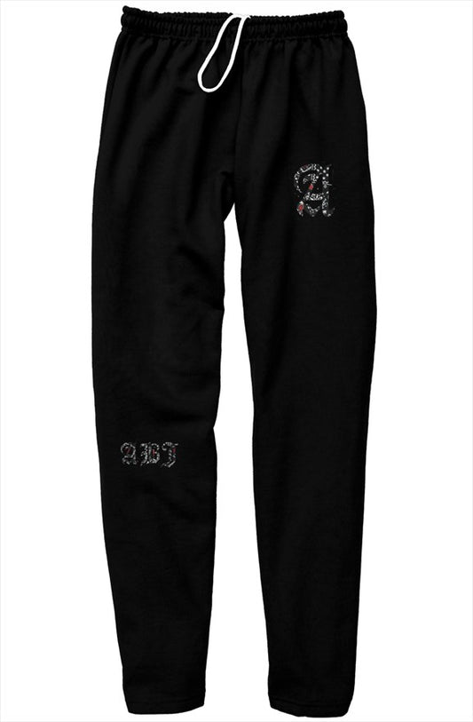 ABJ Black scarf relaxed sweatpants