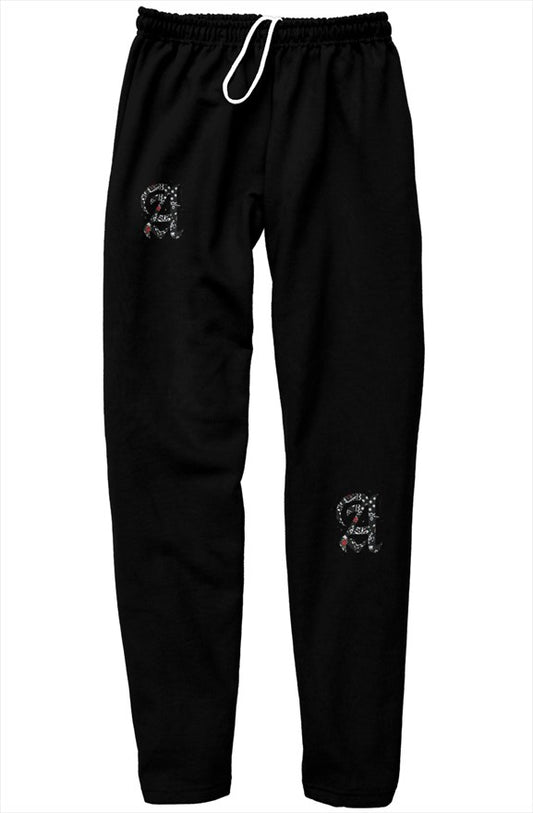  ABJ Black scarf relaxed sweatpants