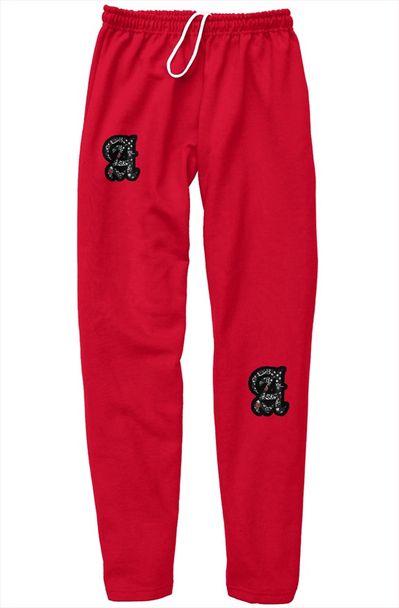 ABJ Black scarf relaxed sweatpants