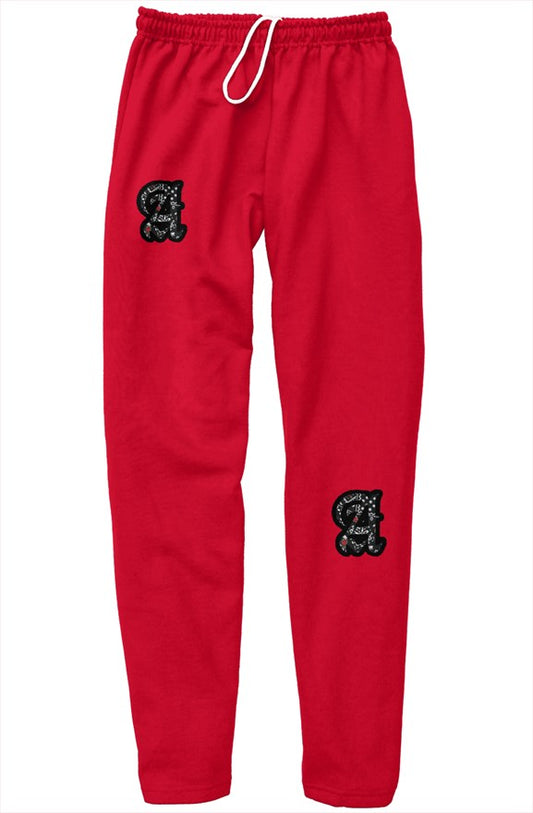 ABJ Black scarf relaxed sweatpants