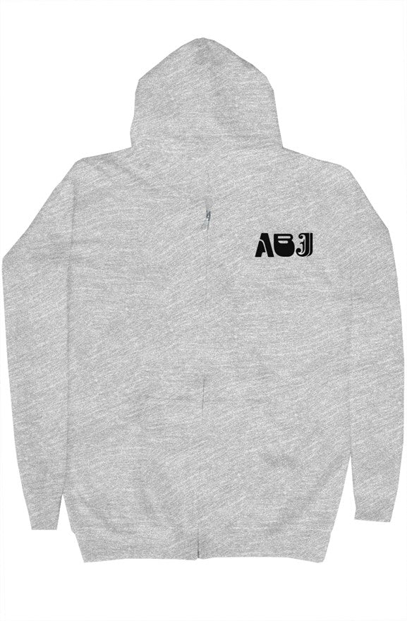 ABJ Black letter zip hoody