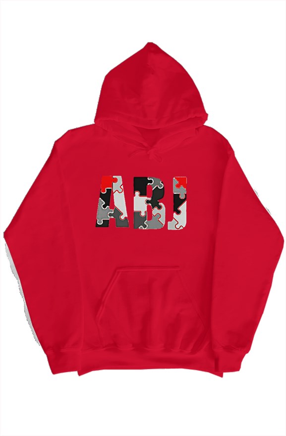 ABJ Jigsaw Black Red and Grey pullover hoody