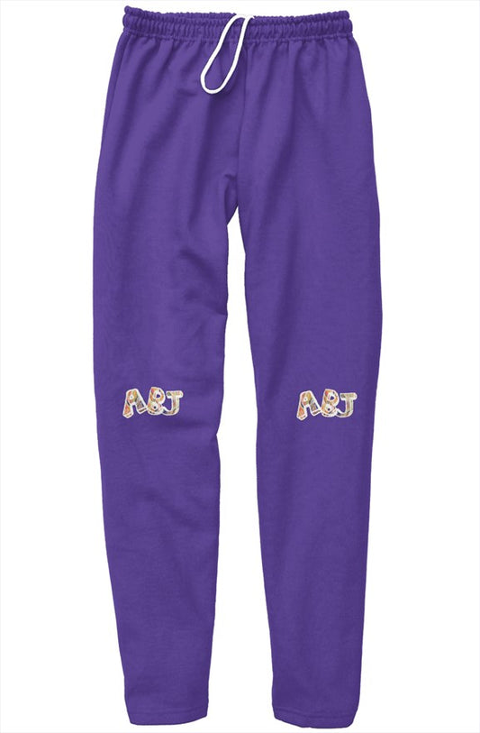 ABJ Orange and white mix ABC relaxed sweatpants