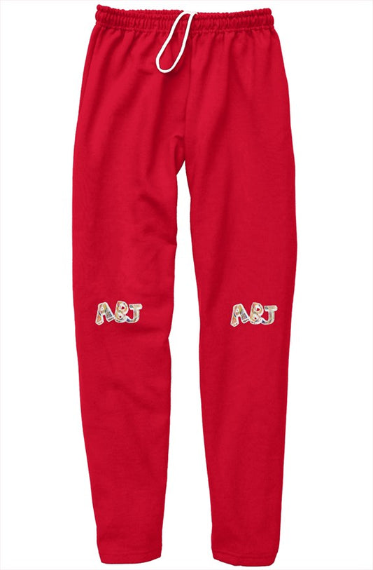 ABJ Orange and white mix ABC relaxed sweatpants