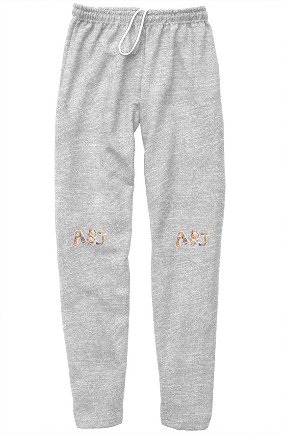 ABJ Orange and white mix ABC relaxed sweatpants
