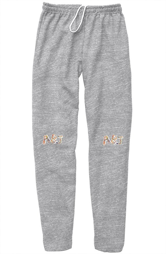 ABJ Orange and white mix ABC relaxed sweatpants