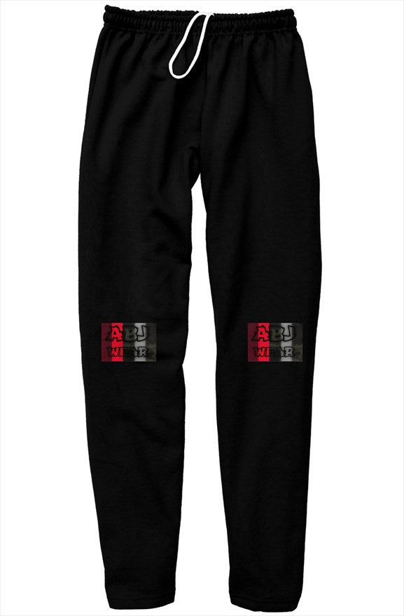 ABJ Black Red and Grey ABC relaxed sweatpants