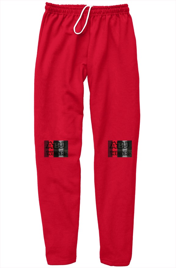 ABJ Black Red and Grey ABC relaxed sweatpants