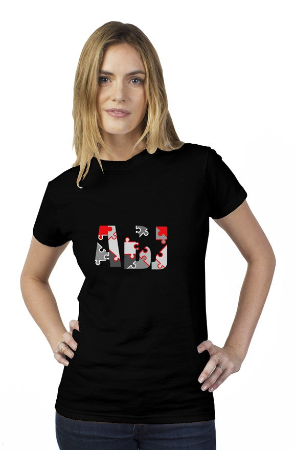 ABJ Puzzle Red&Grey tultex womens t shirt