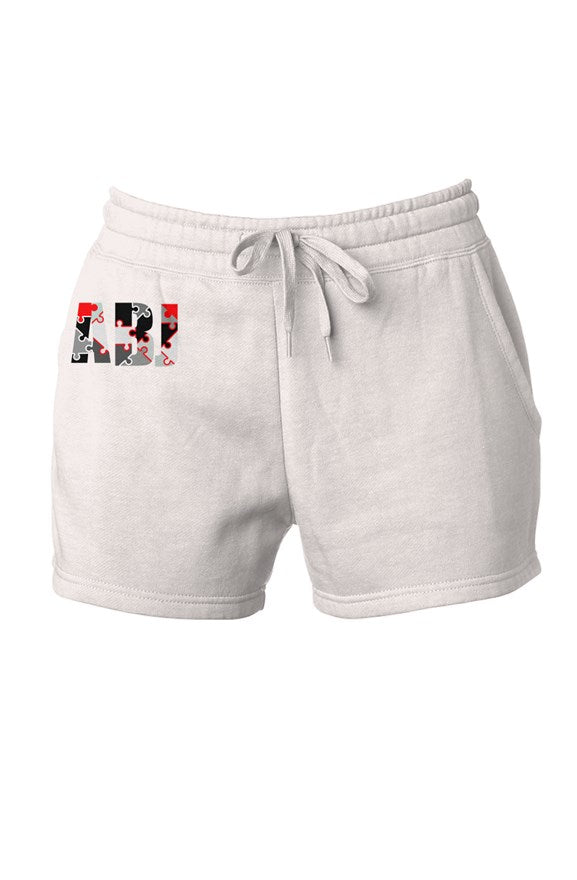 ABJ Puzzle Red&Grey Womens Cali Wave Wash Short
