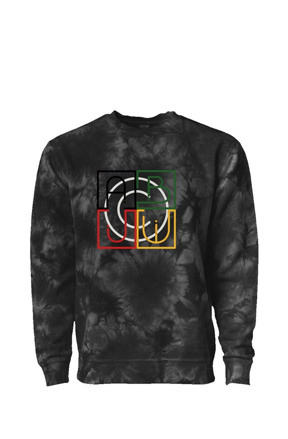 ABJ Crystal Black Tie Dye Crewneck