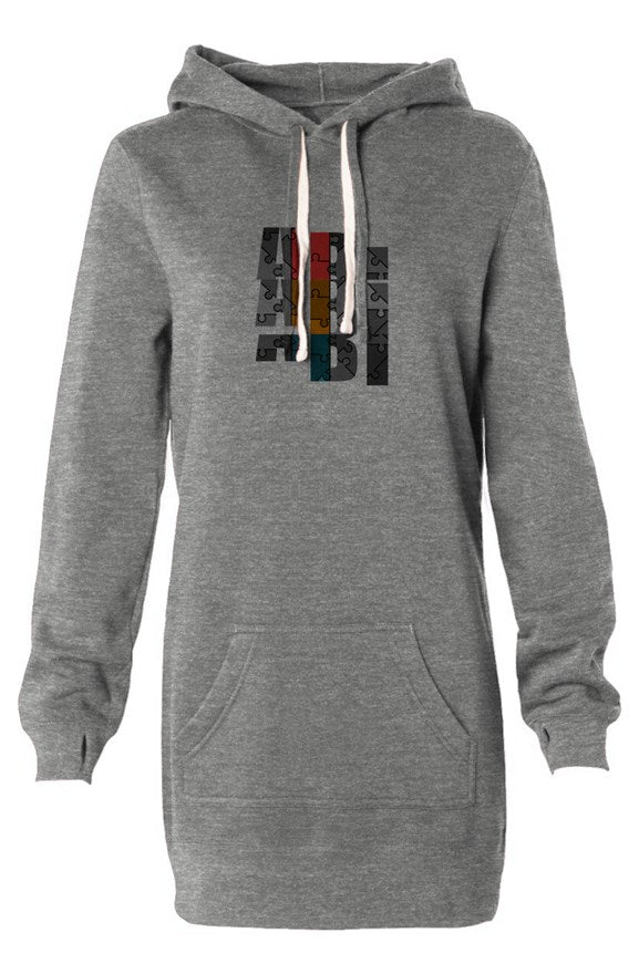 ABJ Stacked (Nickel) Hooded Sweatshirt Dress