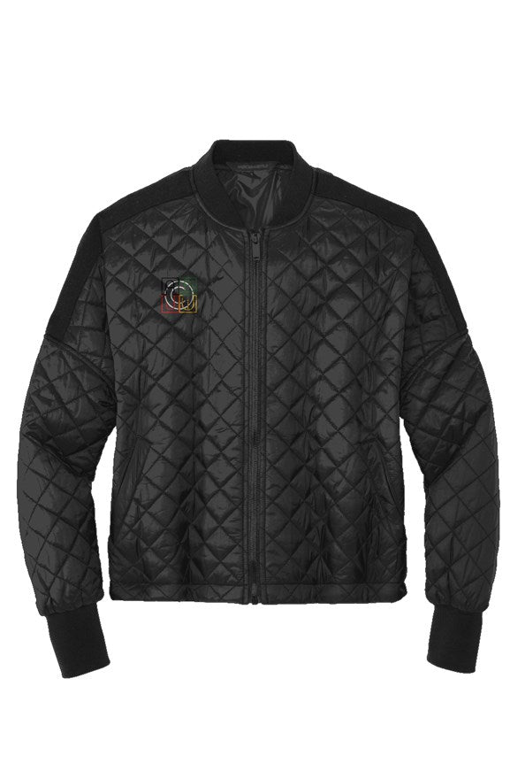 ABJ Cube (Black) Womens Boxy Quilted Jacket