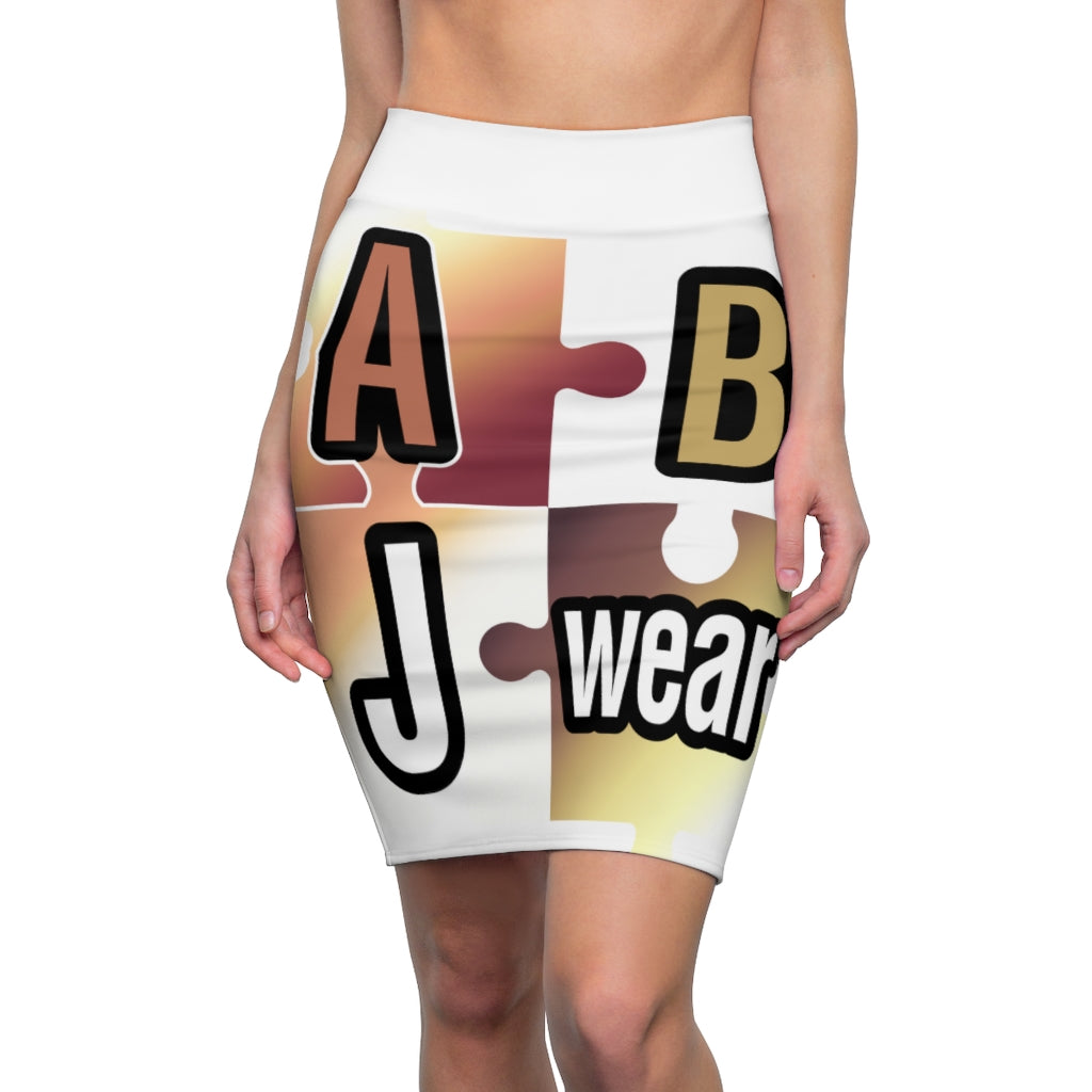 ABJ Women's Ombre Puzzle Pencil Skirt