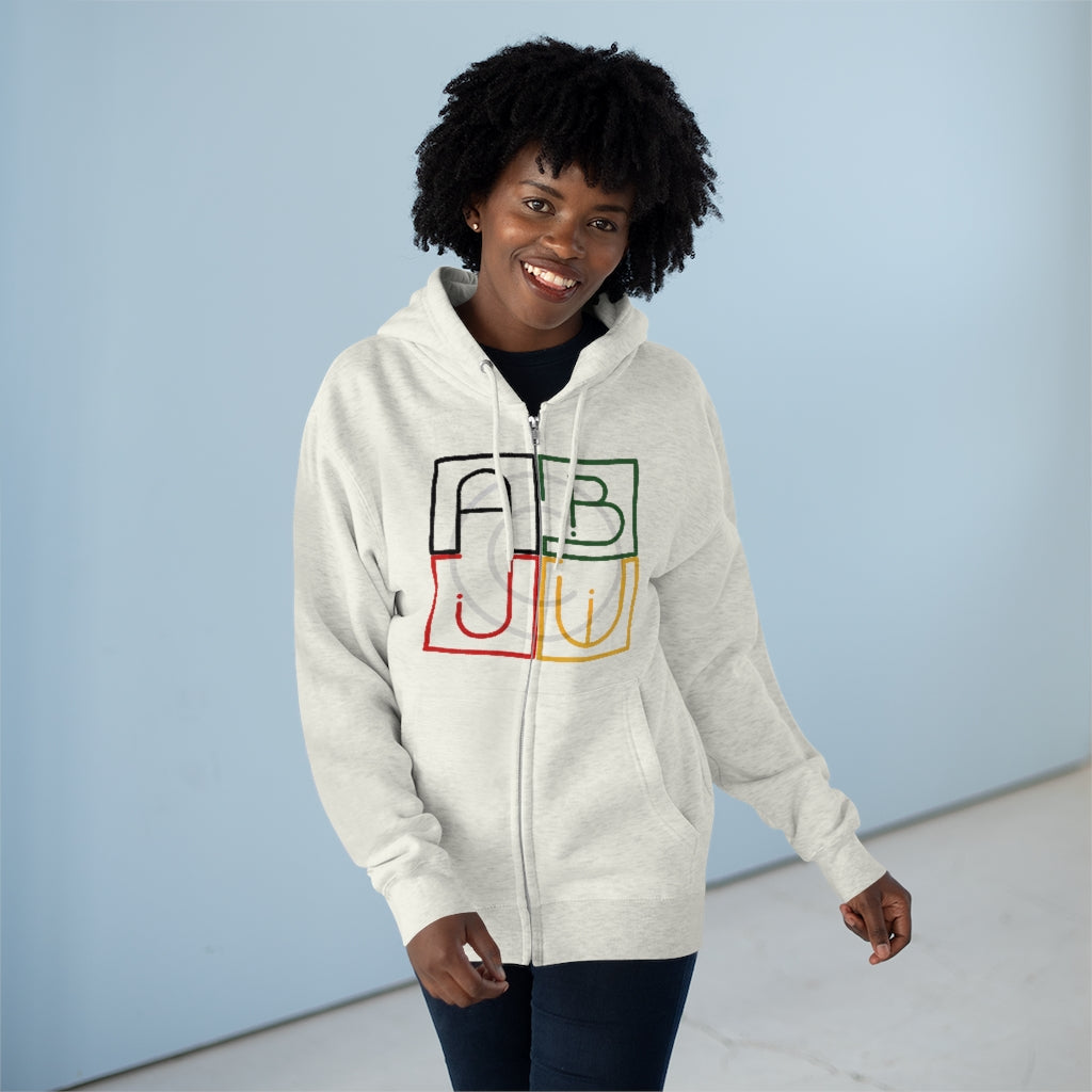 ABJ Cube Unisex Premium Full Zip Hoodie
