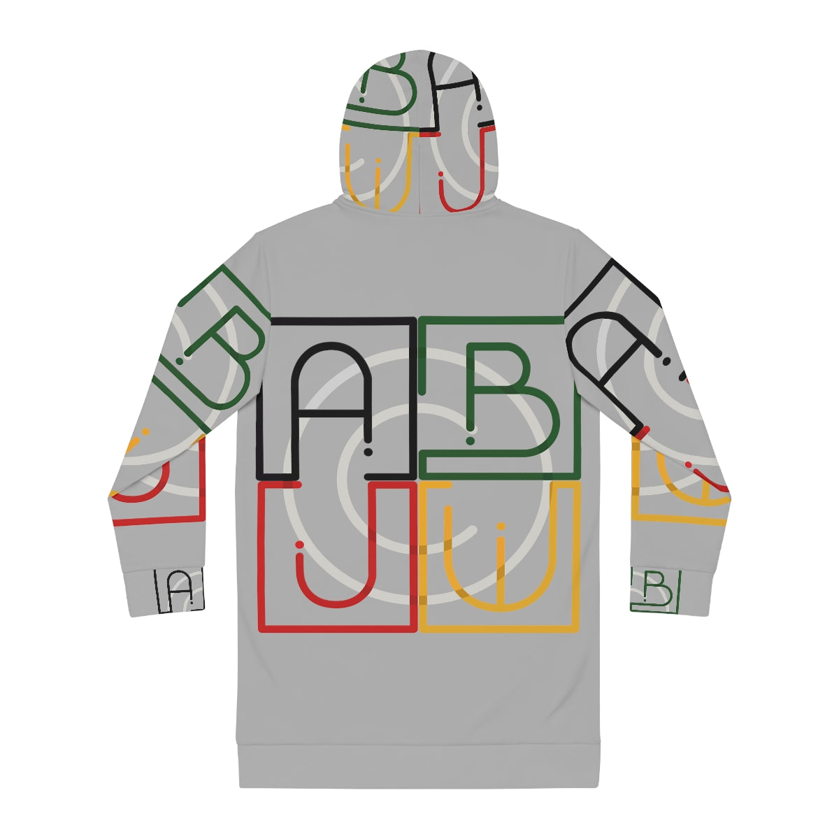 ABJ Cube Light Grey Women's Hoodie Dress (AOP)