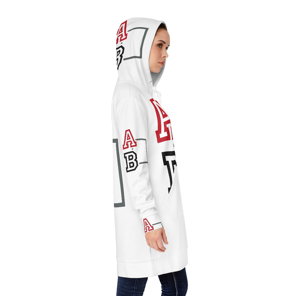 ABJ Greek (White)  Women's Hoodie Dress (AOP)