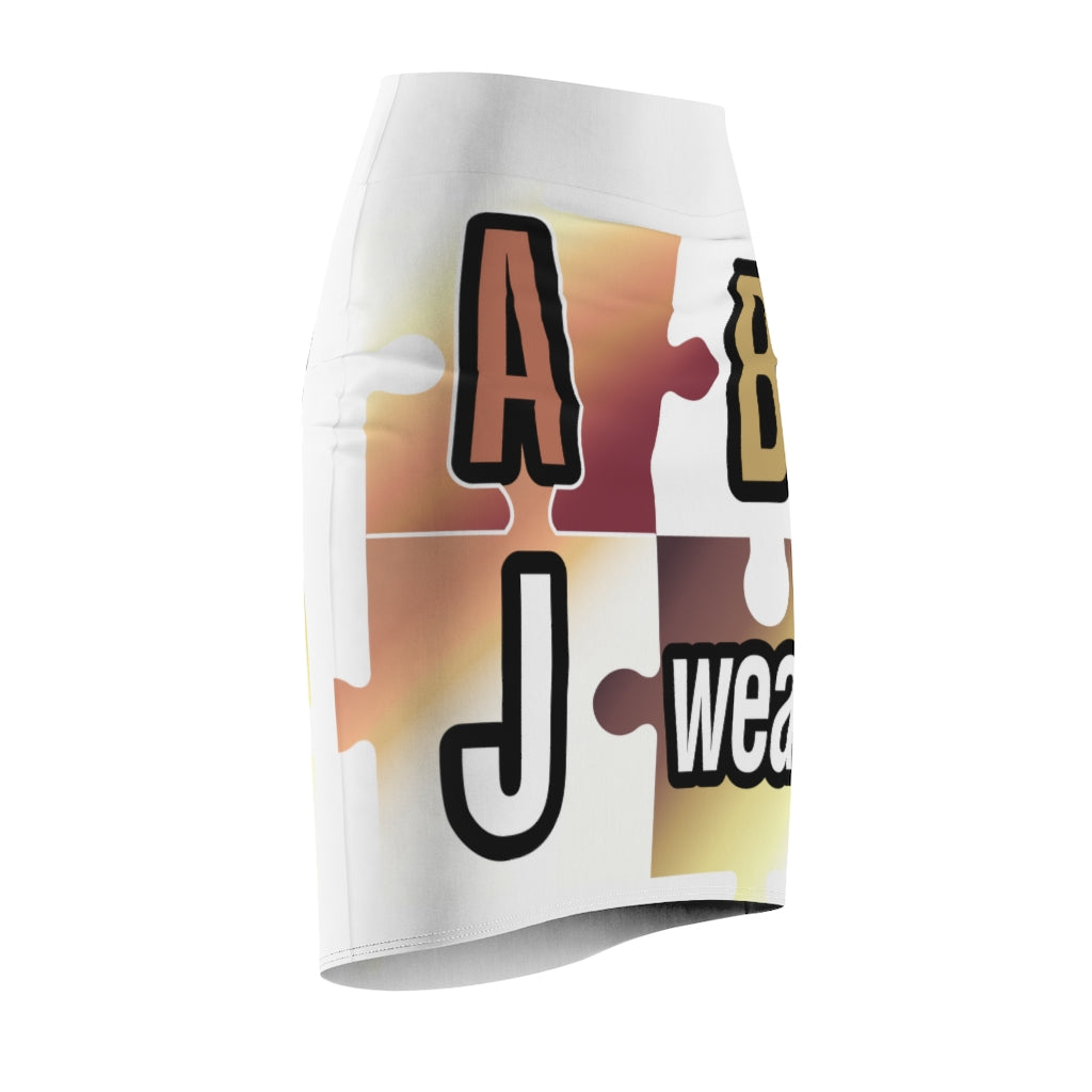 ABJ Women's Ombre Puzzle Pencil Skirt