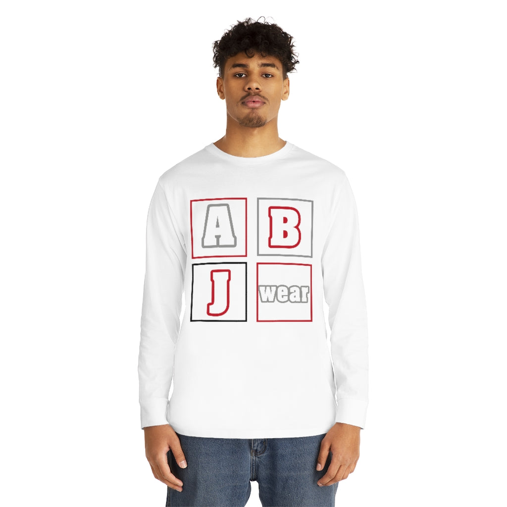 ABJ Block Red Long Sleeve Crewneck Tee