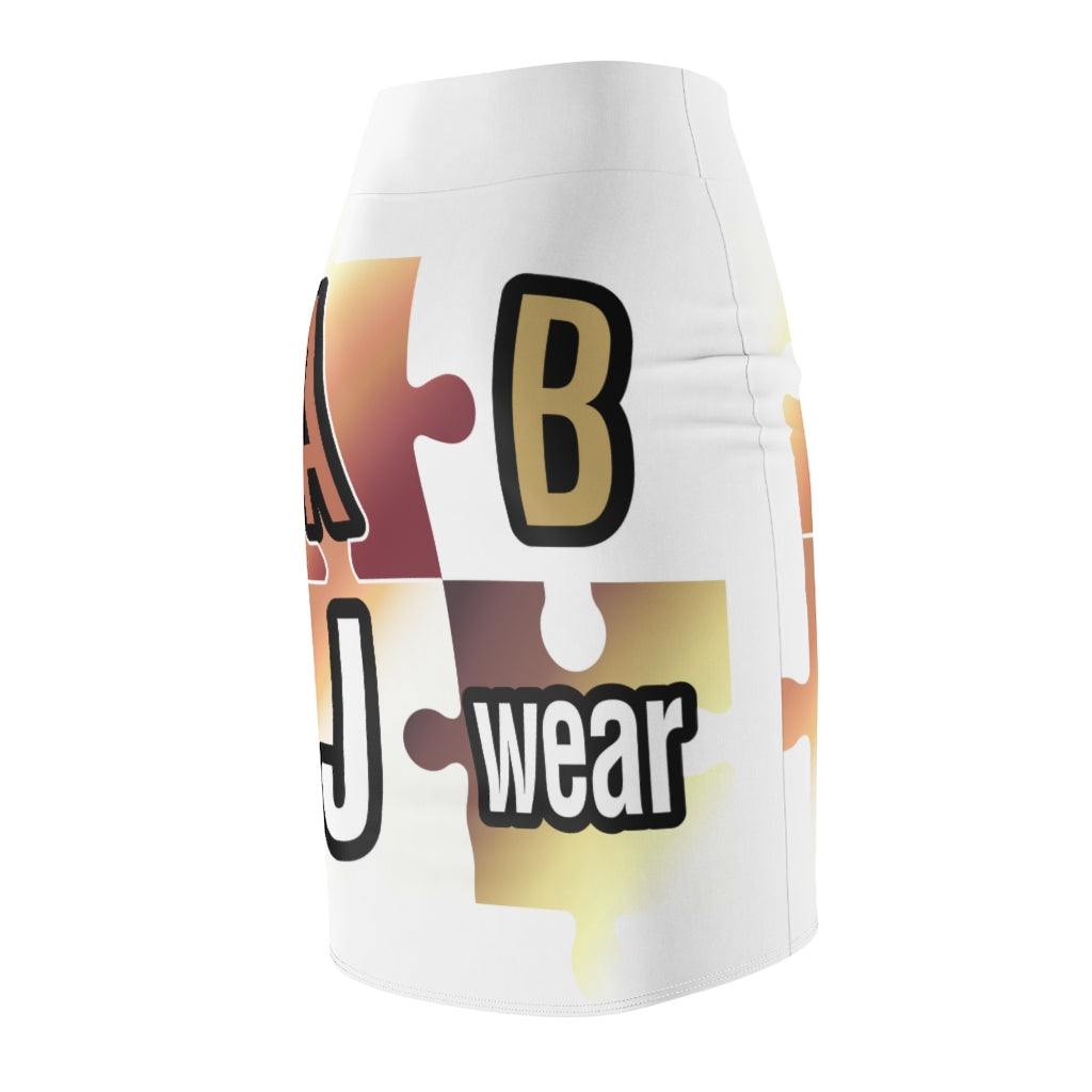 ABJ Women's Ombre Puzzle Pencil Skirt